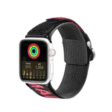Dux Ducis - Dux Ducis Apple Watch 4/5/6/7/8/SE/Ultra (49/45/44/42mm) Armband Nylon - Röd