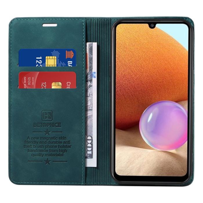 BETOPNICE - BETOPNICE 003 Plånboksfodral för Samsung Galaxy A32 5G - Konstläder - Grön