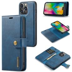 DG.MING - DG.MING iPhone 16 Pro Pl&aring;nboksfodral &Auml;kta L&auml;der Avtagbart - Bl&aring;