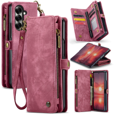 Caseme - CASEME Galaxy Z Fold 7 Plånboksfodral Med Rem - Röd