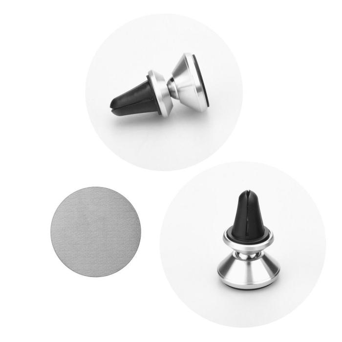 OEM - Magnetisk mobilhållare till ventgaller Silver