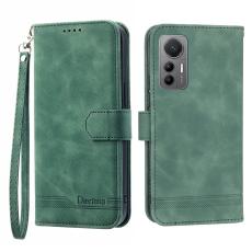 DIERFENG - DIERFENG DF-03 Pl&aring;nboksfodral i Konstl&auml;der - Gr&ouml;n f&ouml;r Xiaomi 12T 5G