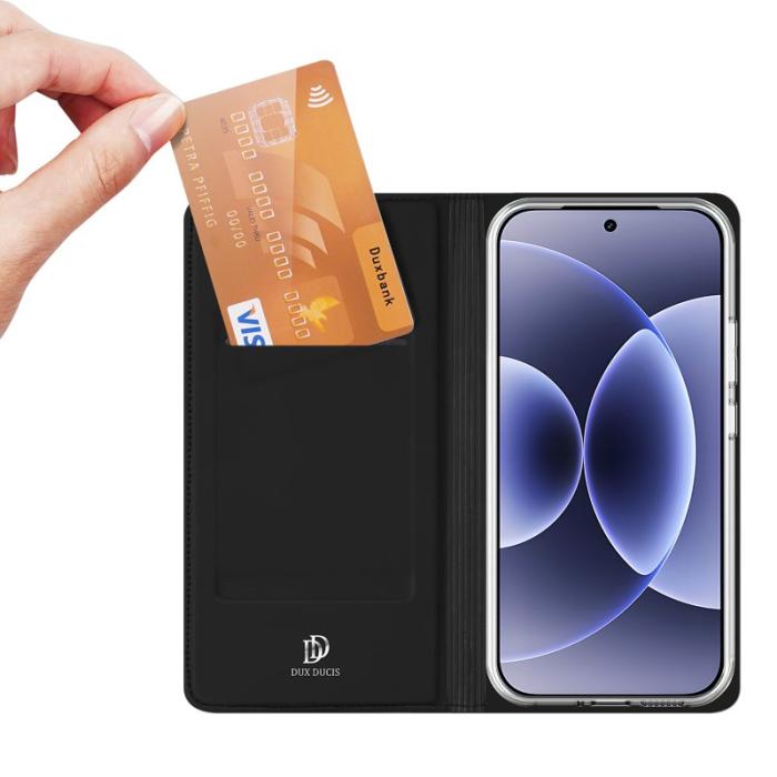 Dux Ducis - DUX DUCIS Skin Pro Xiaomi 17 Plånboksfodral KonstLäder Konstläder Ställ - Svart