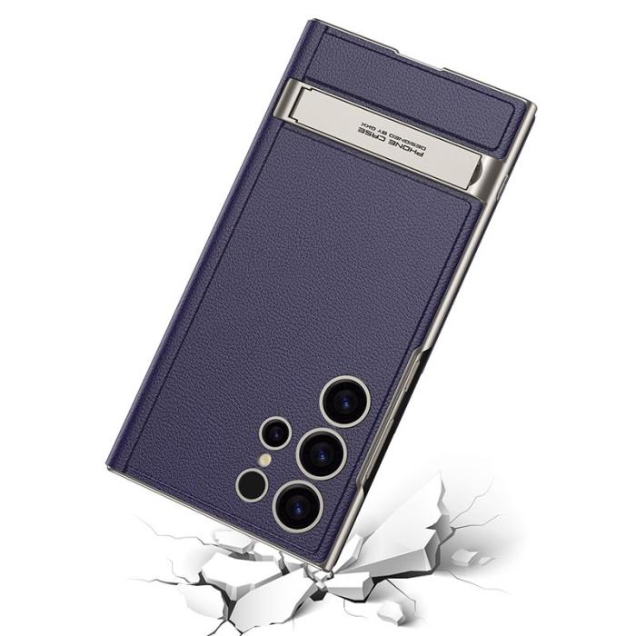 GKK - GKK Samsung Galaxy S24 Ultra Fodral KonstLäder - Grå