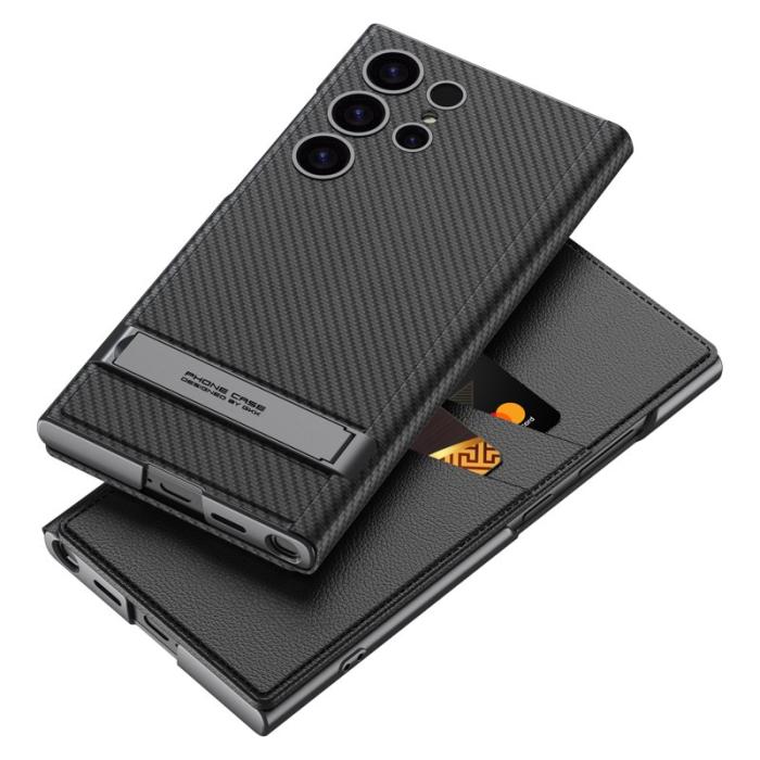 GKK - GKK Samsung Galaxy S24 Ultra Fodral KonstLäder - Kolfiber