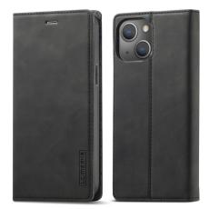 LC.imeeke - LC.IMEEKE Pl&aring;nboksfodral f&ouml;r iPhone 15 - Konstl&auml;der- Svart