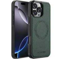 LC.imeeke - LC.IMEEKE iPhone 16 Pro Fodral KonstL&auml;der - Gr&ouml;n