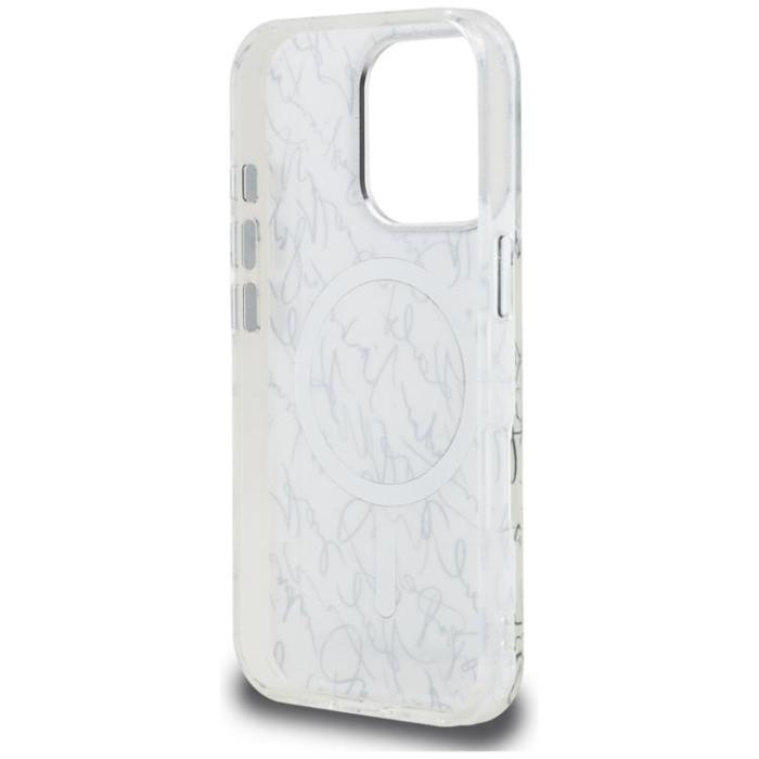 KARL LAGERFELD - Karl Lagerfeld iPhone 16 Pro Mobilskal MagSafe IML Karl Script - Vit