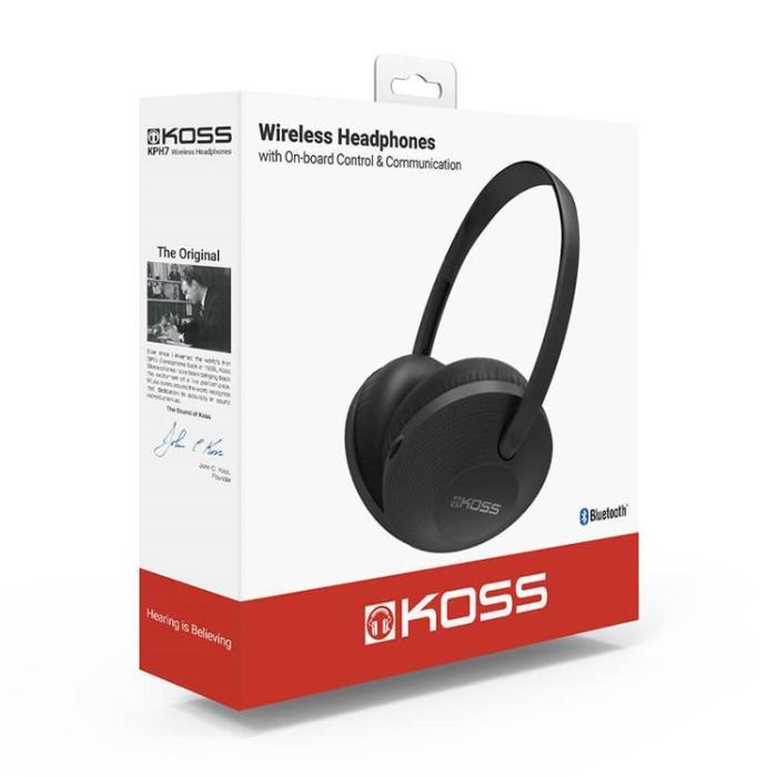 Koss - KOSS Hörlurar On-Ear KPH7 Trådlös Mic - Svart