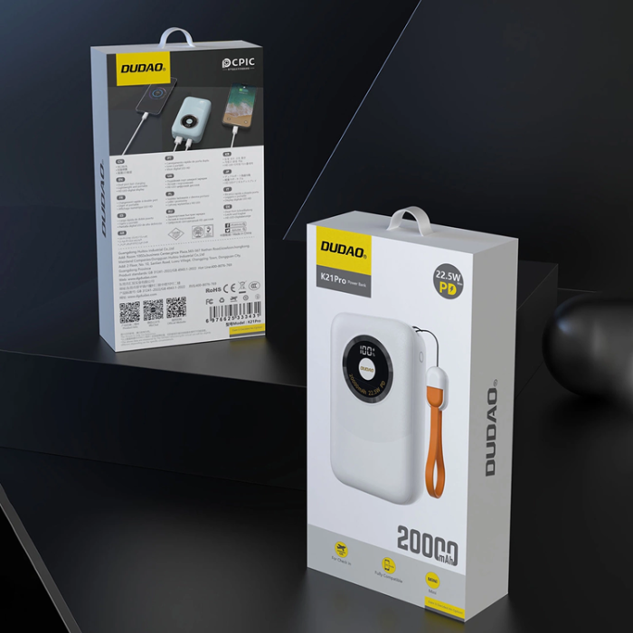 Dudao - Dudao Powerbank 20000 mAh 22.5W K21Pro Mini