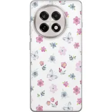 Gustaf - Mobilskal till OnePlus 13R med Blommor och fj&auml;rillar