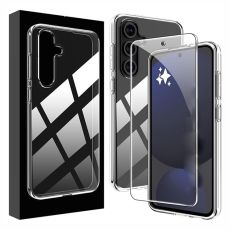 A-One Brand - Galaxy A17 Mobilskal Anti Scratch Med Härdat glas - Transparent