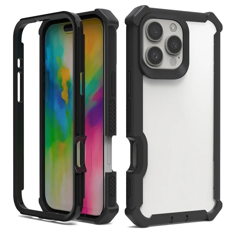 iPhone 16 Pro Mobilskal TPU + PC Shockproof - Svart | 2353 | AlltMobil