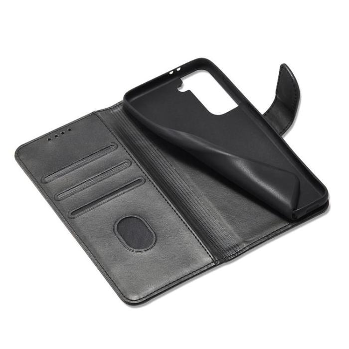 UTGATT5 - Magnet Elegant Kickstand Fodral Samsung Galaxy S21 Ultra 5G - Svart