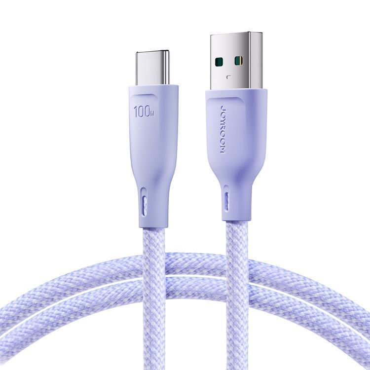Joyroom USB-C till USB-A kabel 100W 1m Multi-Color - Lila | 3541 | AlltMobil