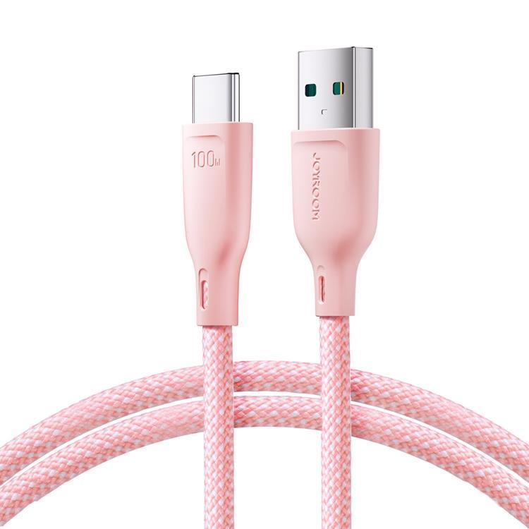 Joyroom USB-C till USB-A kabel 100W 1m Multi-Color - Rosa | 3541 | AlltMobil