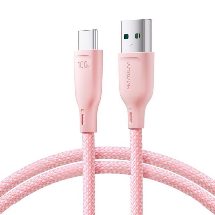 Joyroom - Joyroom USB-C till USB-A kabel 100W 1m Multi-Color - Rosa