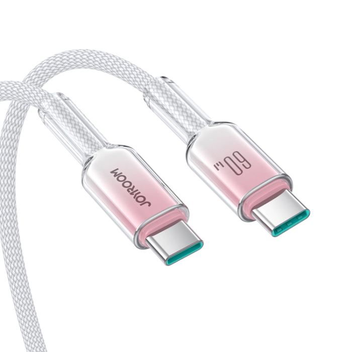 Joyroom - Joyroom S-A42 USB-C - USB-C 60W 1.2m Kabel Crystal-Clear Series - Vit