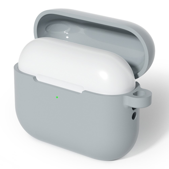 A-One Brand - AirPods Pro 3 Skal Med Carabiner Silikon - Grå