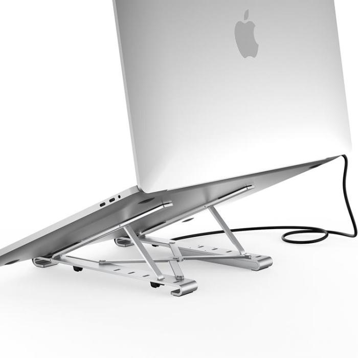 Choetech - Choetech 7in1 Multifunctional HUB USB-C Till Laptop Stativ - Svart