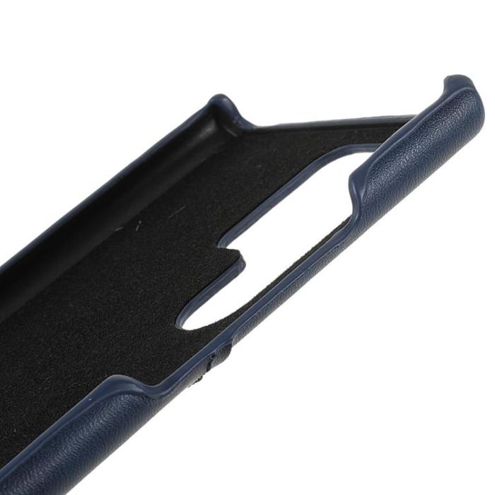 OEM - Kortplats Läder Skal Galaxy S22 - Blå