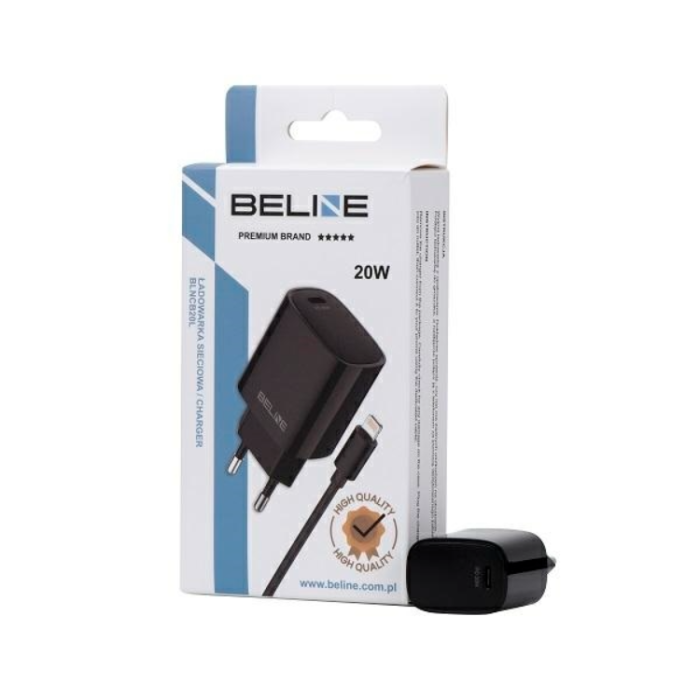 Beline - Beline Väggladdare Med USB-C Till Lightning Kabel - Svart