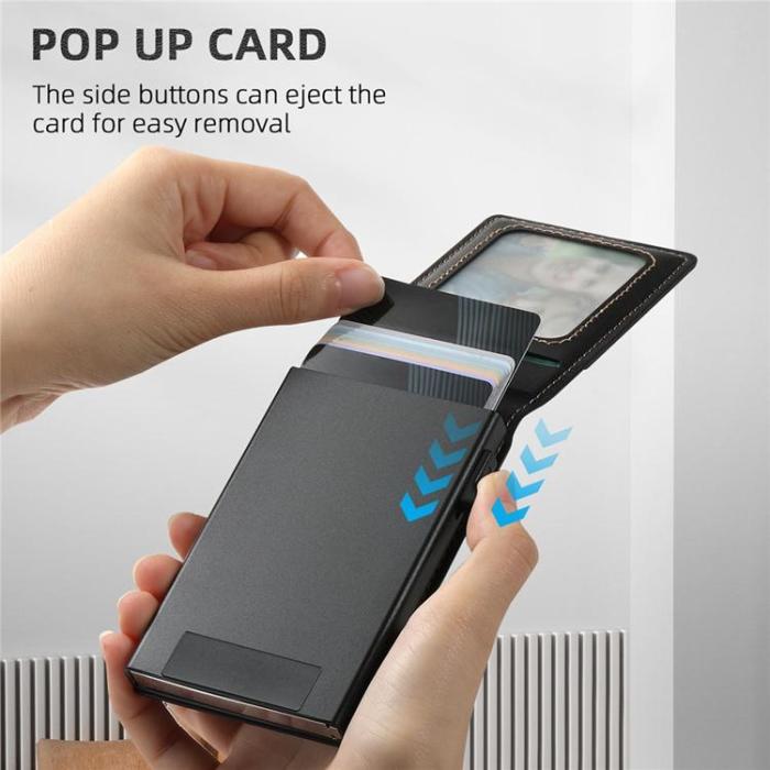 SUTENI - SUTENI Mobilskal för Galaxy S25 Ultra MagSafe Korthållare H19 - Svart