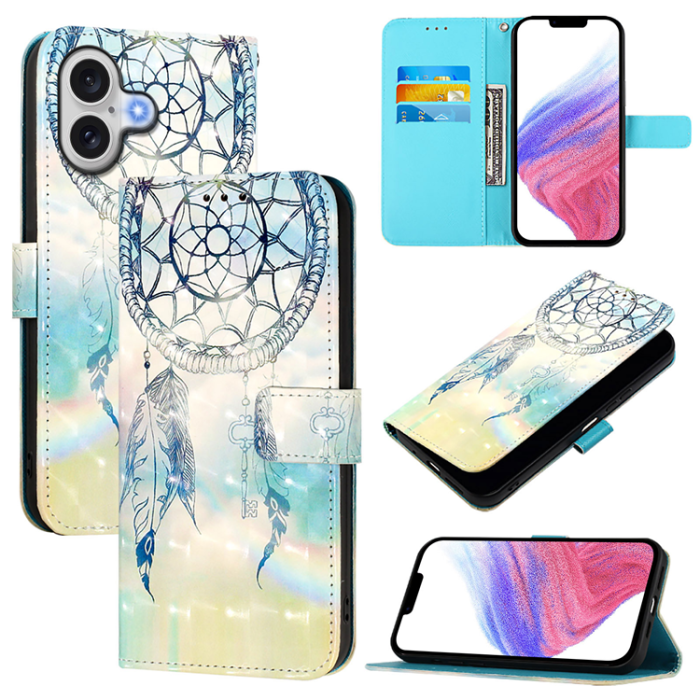A-One Brand - iPhone 17 Plånboksfodral Printing Pattern Med Strap