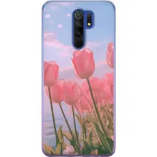 Gustaf - Mobilskal till Xiaomi Redmi 9 med Rosa Tulpaner