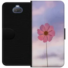 Gustaf - Pl&aring;nboksfodral till Sony Xperia 10 med Rosa blomma