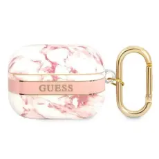 Guess - Guess Airpods Pro Skal Marble Strap Collection - Rosa