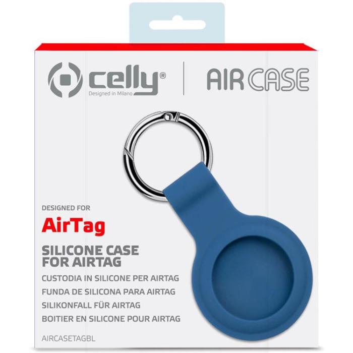 UTGATT5 - CELLY Silicon Skal AirTag - Marinblå