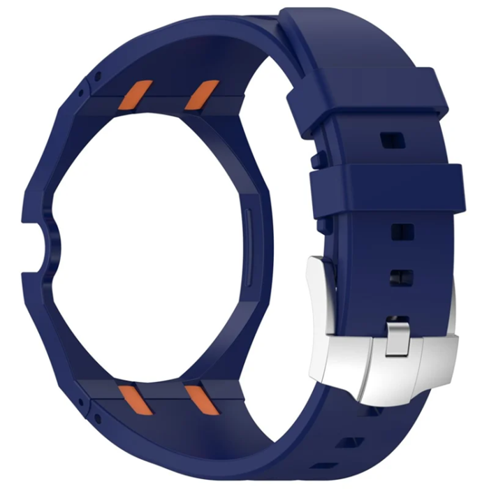 A-One Brand - Swatch Royal Pop Silikonarmband med Integrerat Skyddsskal - Mörkblå