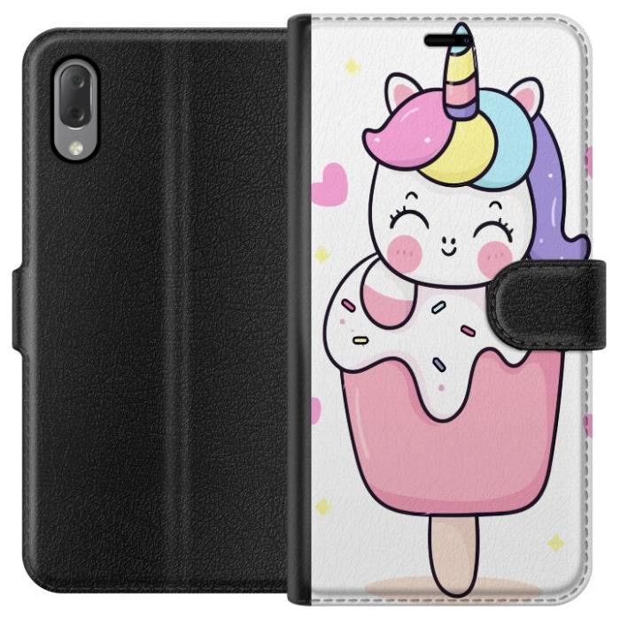 iSecrets - Plånboksfodral till Sony Xperia L3 med Glad enhörning