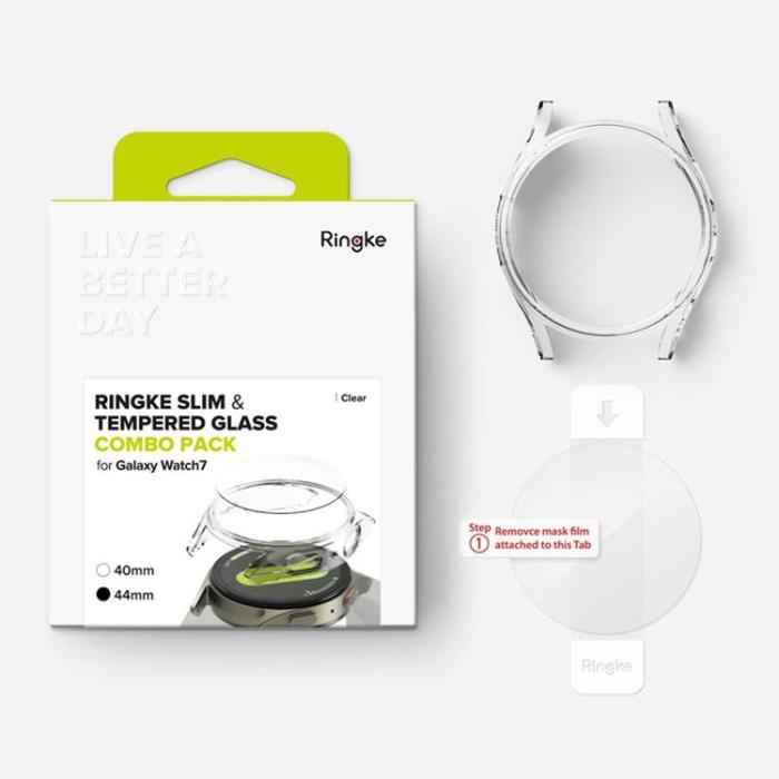 UTGATT - Ringke Galaxy Watch 7 (40mm) Skal + Härdat glas Skärmskydd