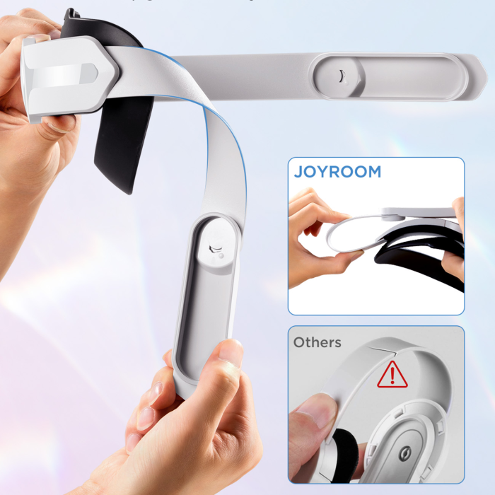 UTGATT1 - Joyroom Justerbart huvudband for Oculus Quest 2 - Vit