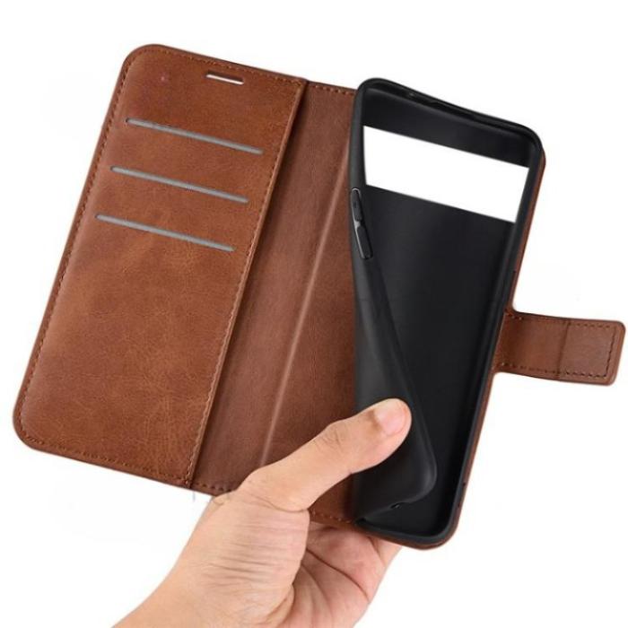 A-One Brand - Google Pixel 7 Plånboksfodral Drop-Proof PU Läder - Brun