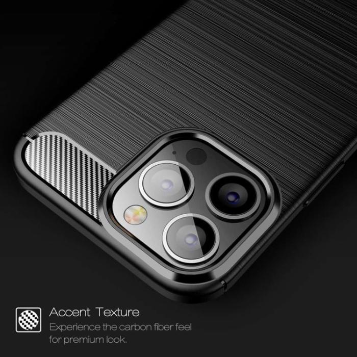 A-One Brand - iPhone 14 Pro Skal Carbon Fiber Texture - Svart