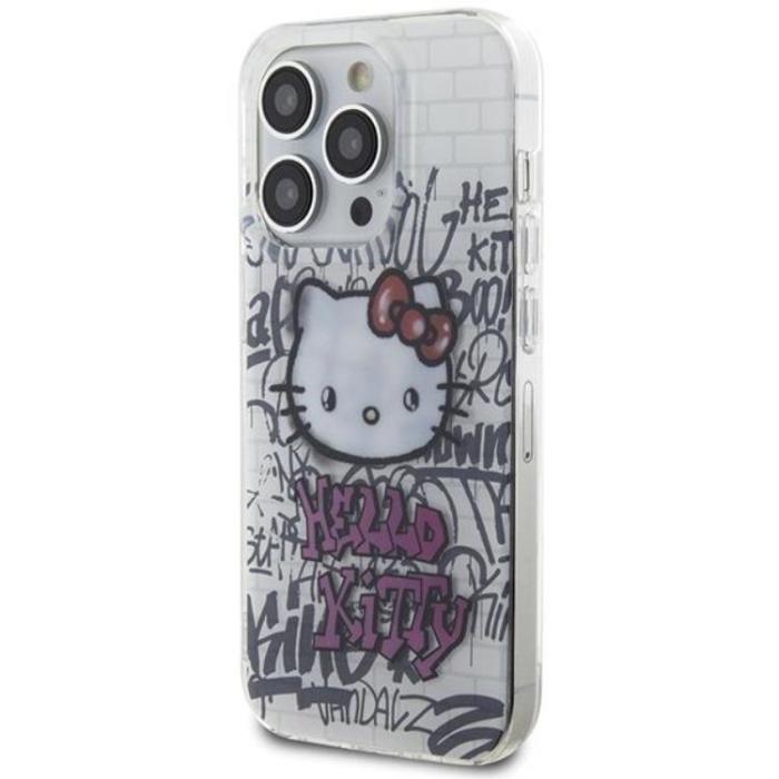 Hello Kitty - Hello Kitty iPhone 15 Pro Mobilskal IML Kitty On Bricks Graffiti