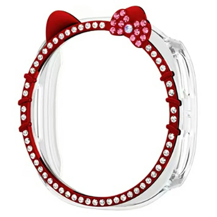 Galaxy Watch 8 (40mm) Skal Cat Ear Decor Hollow PC - Röd | 5122 | AlltMobil