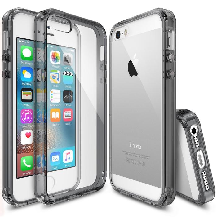 UTGATT5 - RINGKE Fusion skal till Apple iPhone 5/5S/SE - Grå