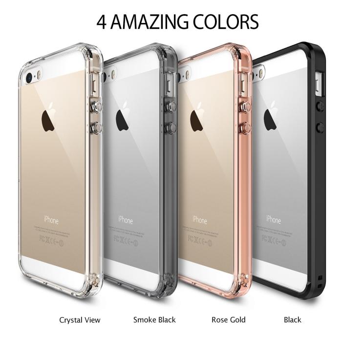 UTGATT5 - RINGKE Fusion skal till Apple iPhone 5/5S/SE - Rose Gold