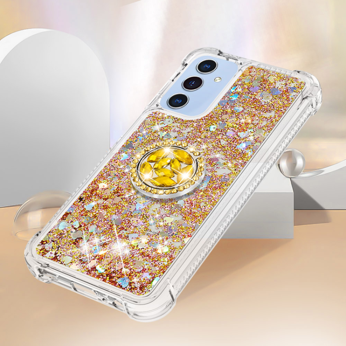 A-One Brand - Galaxy A17/A26 Mobilskal Kickstand Quicksand TPU - Guld