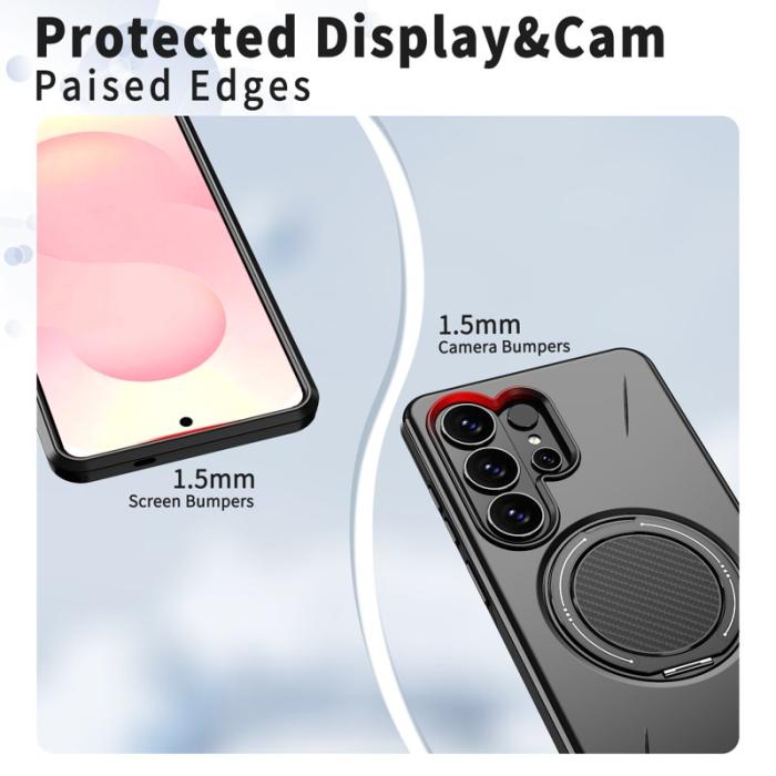 OEM - Mobilskal till Samsung Galaxy S26 Ultra Magnetiskt TPU + PC Baksida - Svart
