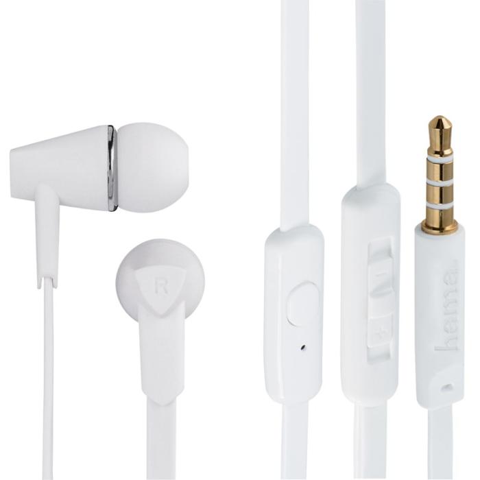 UTGATT5 - HAMA Hörlur Joy In-Ear Mic - Vit