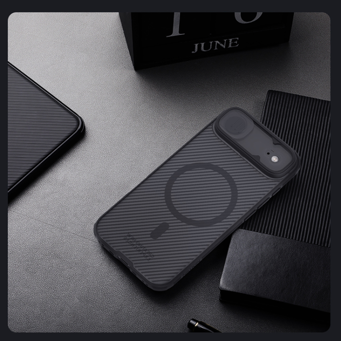 Nillkin - Nillkin iPhone Air Mobilskal MagSafe CamShield Pro - Transparent Svart