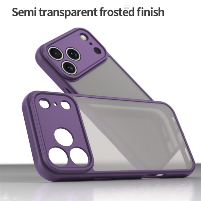 A-One Brand - iPhone 17 Pro Mobilskal Frostade krockkuddar Drop Proof - Lila