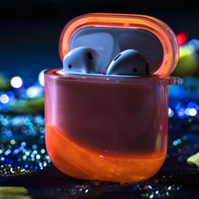 UTGATT5 - Kingxbar Airpods Case Galaxy Shiny Apple airpods 2/1 skal Rosa