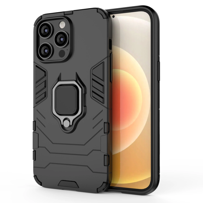 OEM - iPhone 14 Pro Max Mobilskal Ring Armor - Svart