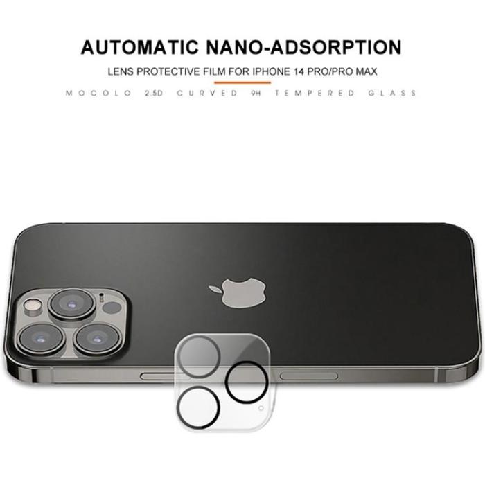 Mocolo - MOCOLO iPhone 14 Pro Max KameraLinsskydd i Härdat Glas 9H - Clear